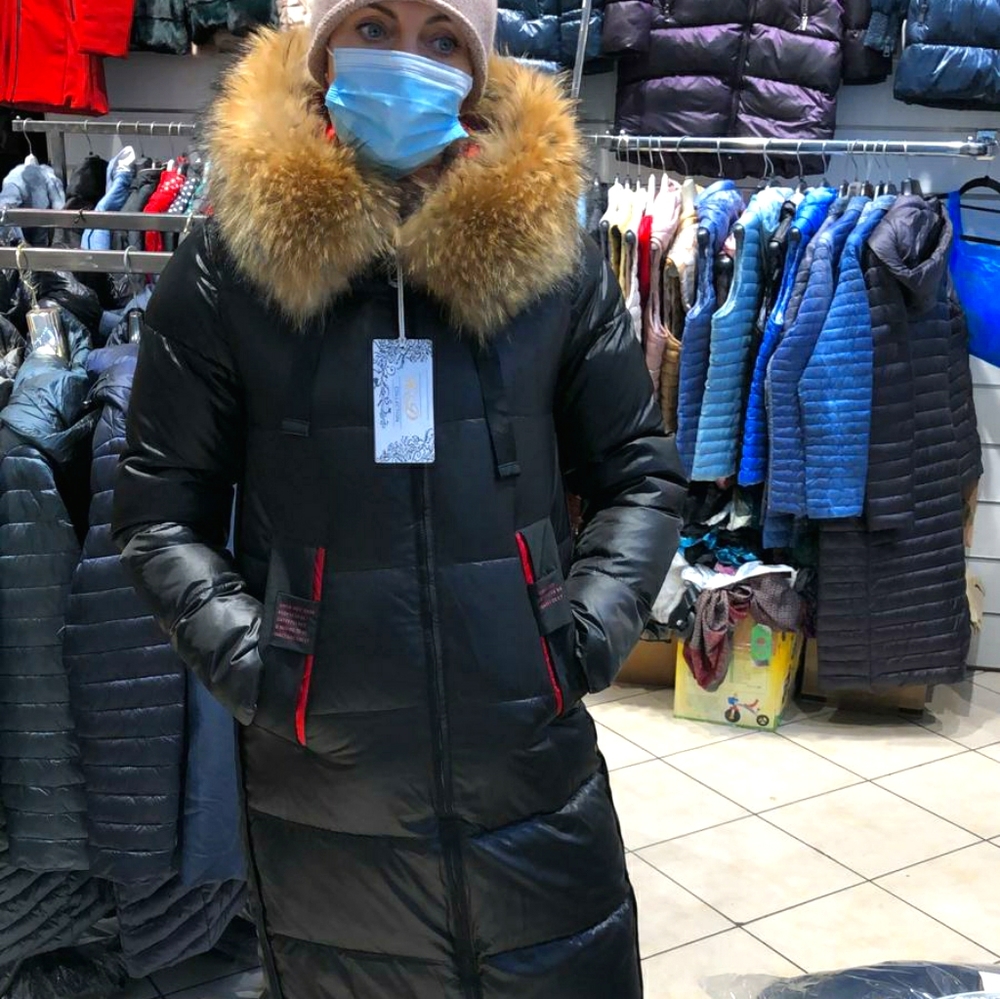 Puffer jacket made in italy with real racoon fur